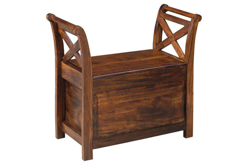 Abbonto Warm Brown Accent Bench - Lara Furniture