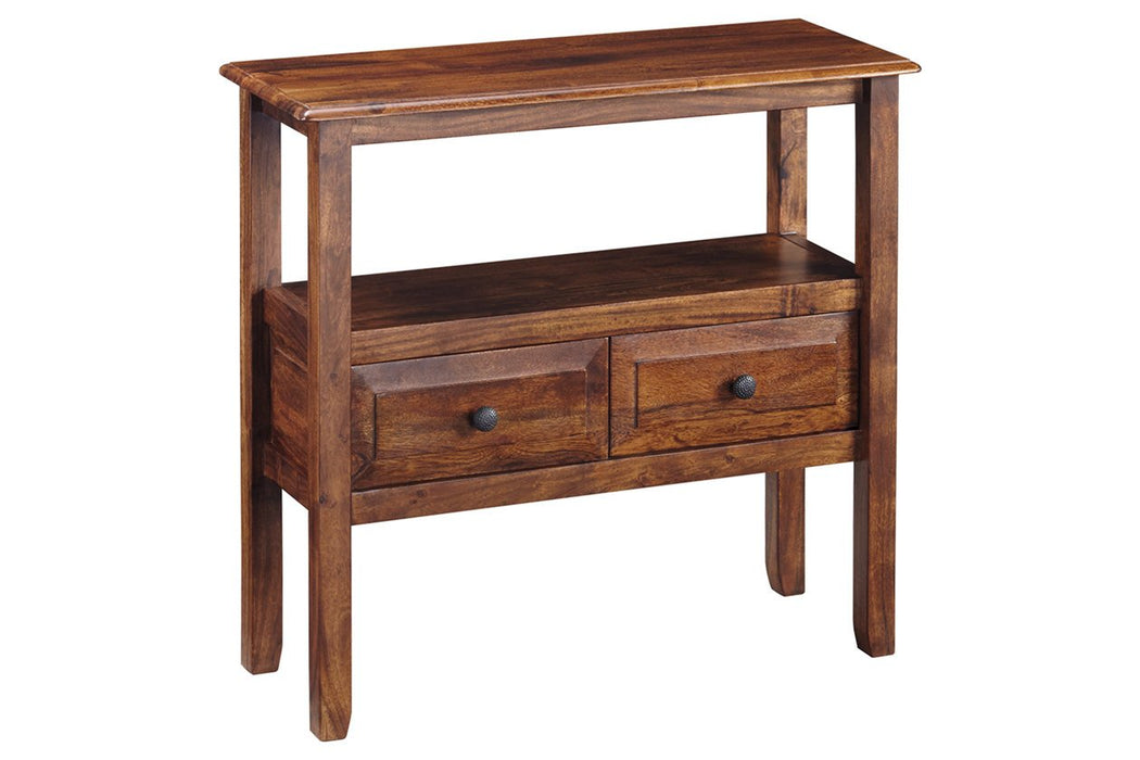 Abbonto Warm Brown Accent Table - Lara Furniture
