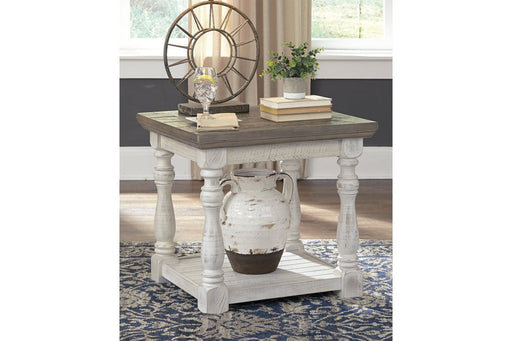 Havalance Gray/White End Table - Lara Furniture