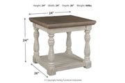 Havalance Gray/White End Table - Lara FurnitureEnd Table