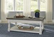 Havalance Gray/White Lift-Top Coffee Table - Lara Furniture
