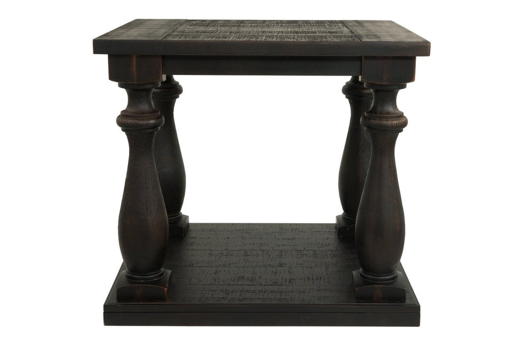 Mallacar Black End Table - Lara Furniture