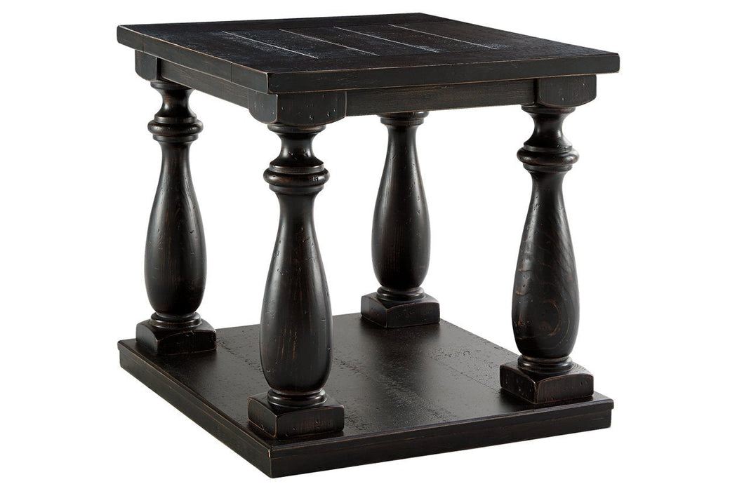 Mallacar Black End Table - Lara Furniture