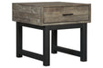 Mondoro Grayish Brown End Table - Lara Furniture