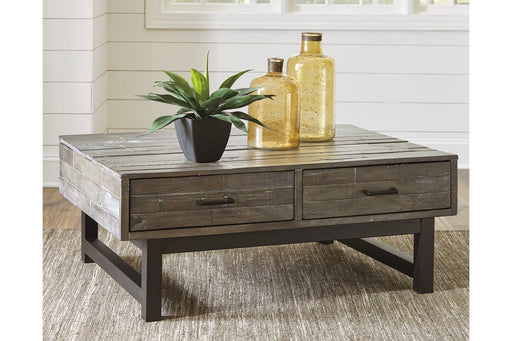 Mondoro Grayish Brown Coffee Table with Lift Top - Lara Furniture