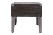 Todoe Dark Gray End Table with USB Ports & Outlets - Lara FurnitureEnd Table