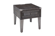 Todoe Dark Gray End Table with USB Ports & Outlets - Lara FurnitureEnd Table
