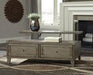 Chazney Rustic Brown Coffee Table with Lift Top - Lara Furniture