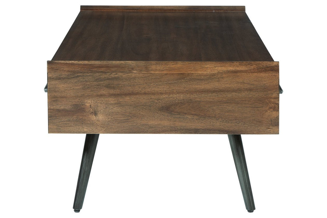 Calmoni Brown Coffee Table - Lara Furniture