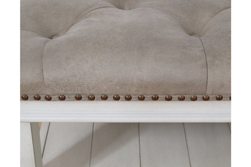 Kanwyn Whitewash Upholstered Ottoman Coffee Table - Lara FurnitureCoffee Table