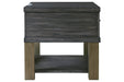 Forleeza Dark Gray End Table - Lara Furniture