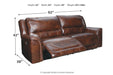 Catanzaro Mahogany Power Reclining Sofa - Lara Furniture