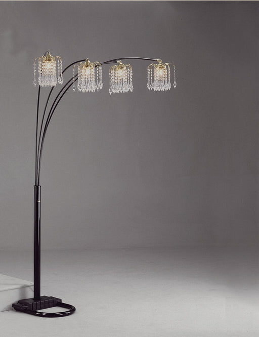 Rain Drop Arc Black 84" Floor Lamp - Lara Furniture