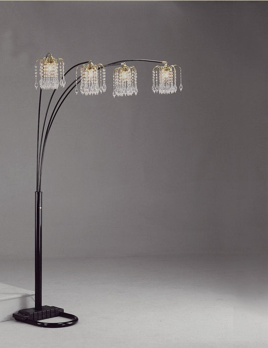 Rain Drop Arc Black 84" Floor Lamp - Lara Furniture