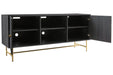 Yarlow Black 60" TV Stand - Lara Furniture
