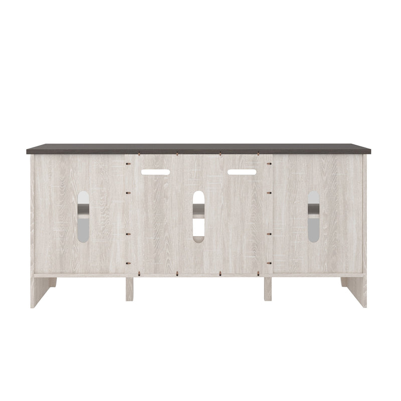 Dorrinson Two - tone Large TV Stand w/Fireplace Option - Lara FurnitureTV Stand