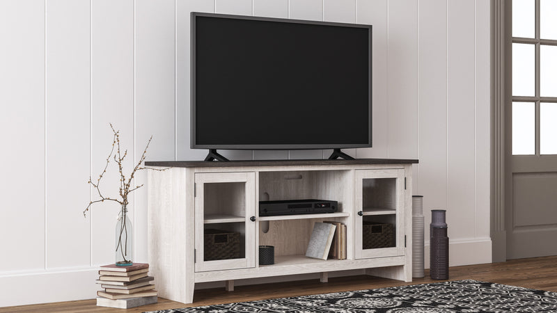 Dorrinson Two - tone Large TV Stand w/Fireplace Option - Lara FurnitureTV Stand