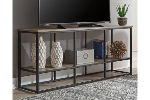 Wadeworth Brown/Black 65" TV Stand - Lara Furniture