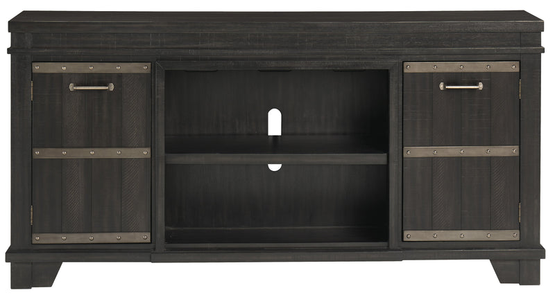 Noorbrook Black XL TV Stand w/Fireplace Option - Lara FurnitureTV Stand
