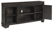 Noorbrook Black XL TV Stand w/Fireplace Option - Lara FurnitureTV Stand