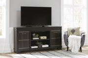 Noorbrook Black XL TV Stand w/Fireplace Option - Lara FurnitureTV Stand
