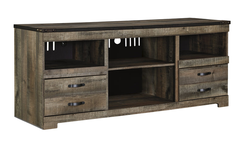 Trinell Brown Large TV Stand w/Fireplace Option - Lara FurnitureTV Stand