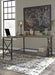 Jaeparli Grayish Brown/Black Home Office L-Desk - Lara Furniture