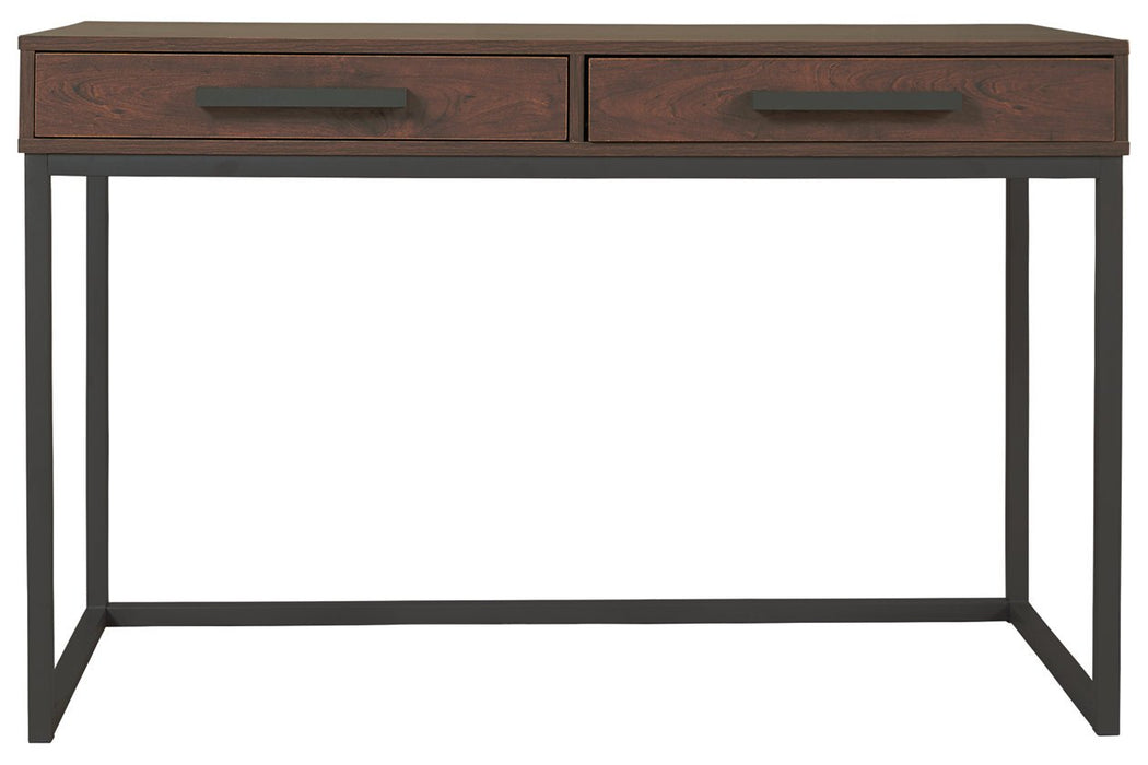 Horatio Warm Brown/Gunmetal Home Office Desk - Lara Furniture