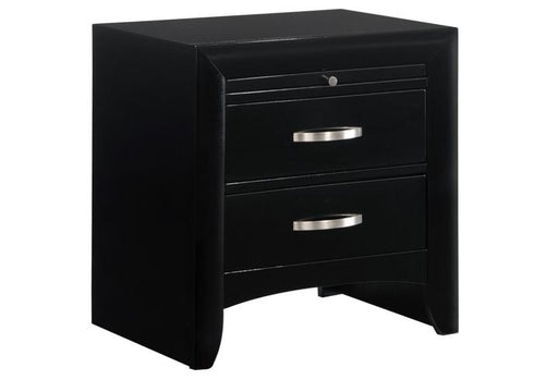 Galinda Black Nightstand - Lara Furniture