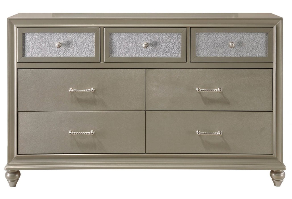 Lila Champagne Panel Bedroom Set - Lara Furniture