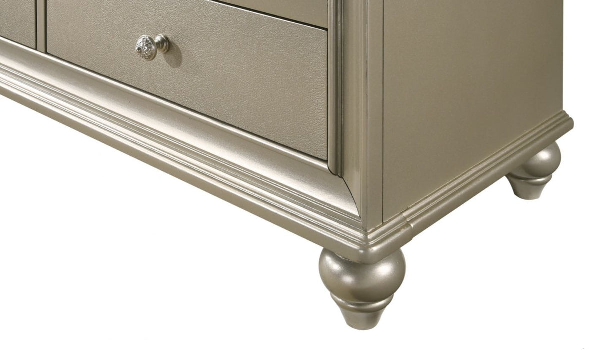 Lila Champagne Panel Bedroom Set - Lara Furniture