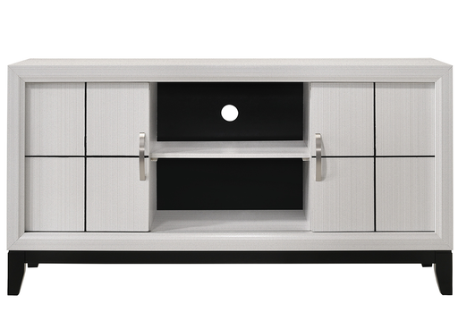Akerson Chalk White 55" TV Stand - Lara Furniture