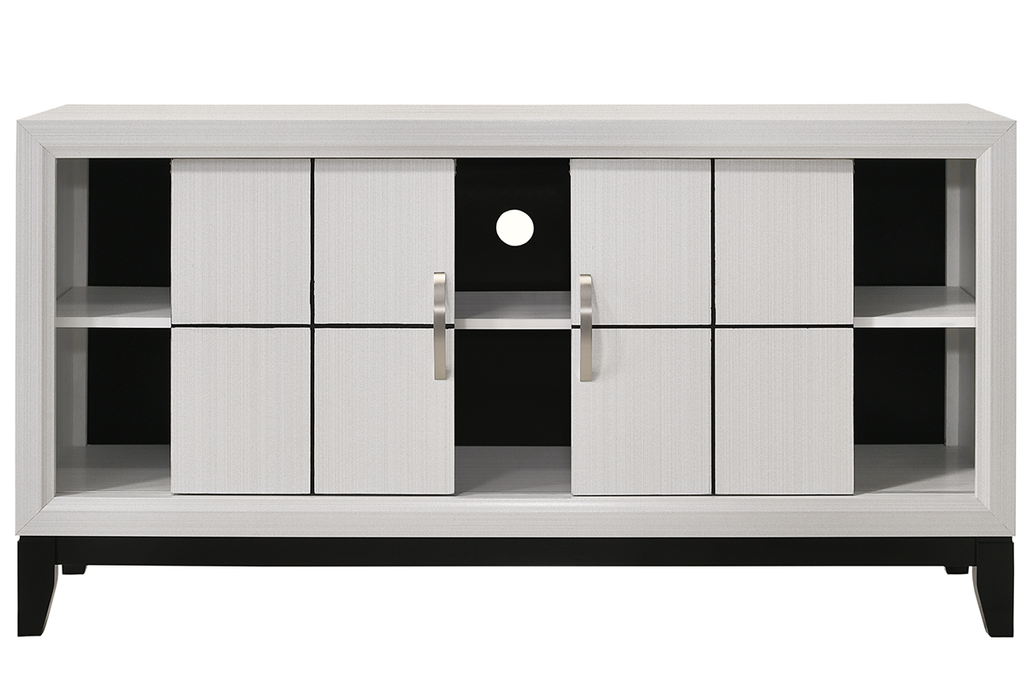 Akerson Chalk White 55" TV Stand - Lara Furniture