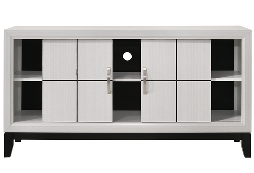 Akerson Chalk White 55" TV Stand - Lara Furniture