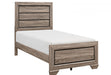 Farrow Grayish Brown Twin Panel Bed - Lara Furniture