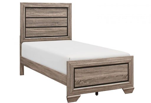 Farrow Grayish Brown Twin Panel Bed - Lara Furniture