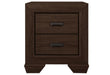 Farrow Chocolate Nightstand - Lara Furniture