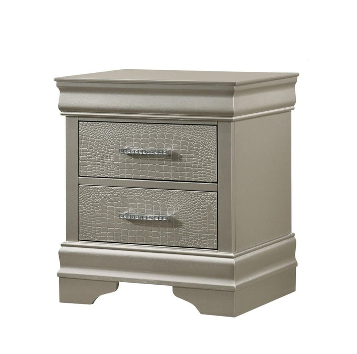 Amalia Gold Nightstand - Lara Furniture