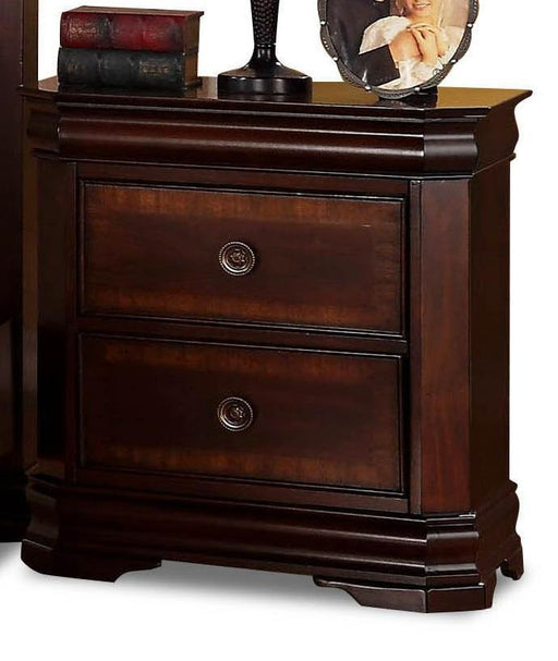 Charlotte Dark Cherry Nightstand - Lara Furniture