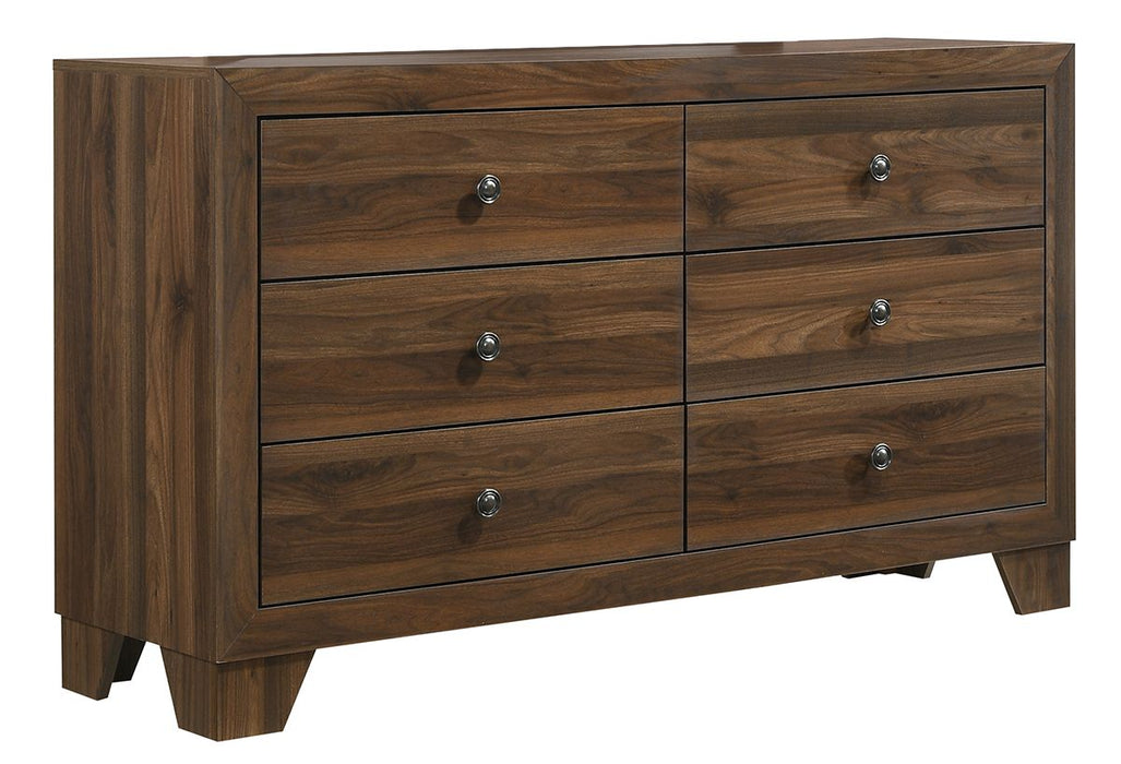 Millie Cherry Brown Panel Bedroom Set - Lara Furniture