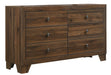 Millie Cherry Brown Panel Bedroom Set - Lara Furniture