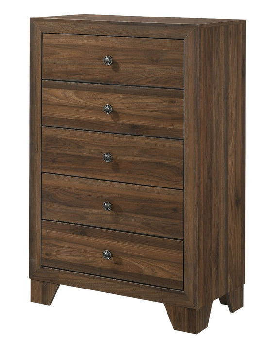 Millie Cherry Brown Panel Bedroom Set - Lara Furniture