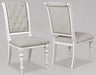 Bardot White/Brown Extendable Dining Set - Lara Furniture