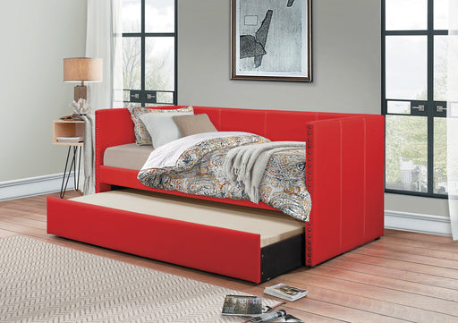 Therese Red Daybed with Trundle | 4969 - Luna Furniture (4761724452999)