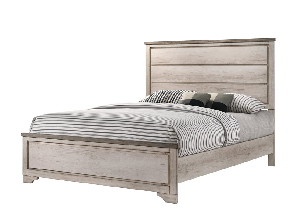 Patterson Driftwood Gray Panel Bedroom Set - Lara Furniture