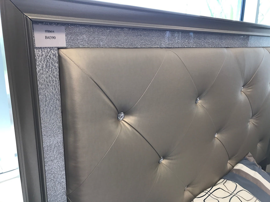 Lila Champagne Panel Bedroom Set - Lara Furniture