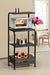 Kitchen Shelf Black/Gray on Casters - Lara Furniture