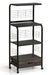 Kitchen Shelf Black/Gray on Casters - Lara Furniture