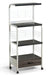 Kitchen Shelf White/Gray on Casters - Lara Furniture