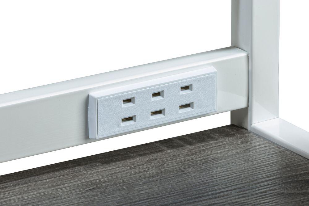 Kitchen Shelf White/Gray on Casters - Lara Furniture